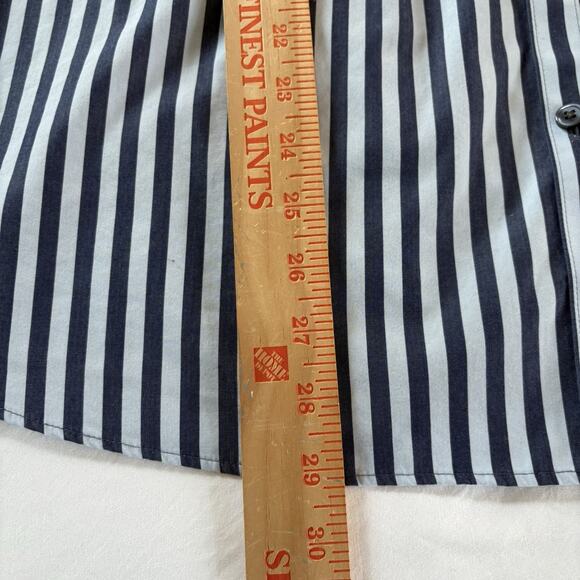 Lands’ End Women’s Blue Stripe No Iron Button Down Shirt 100% Cotton Size 20W - Picture 8 of 11